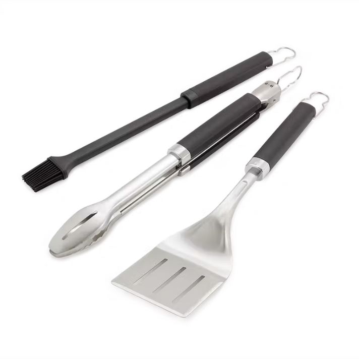 סט 3 כלים Weber Precision: מלקחיים, מברשת סיליקון ומרית