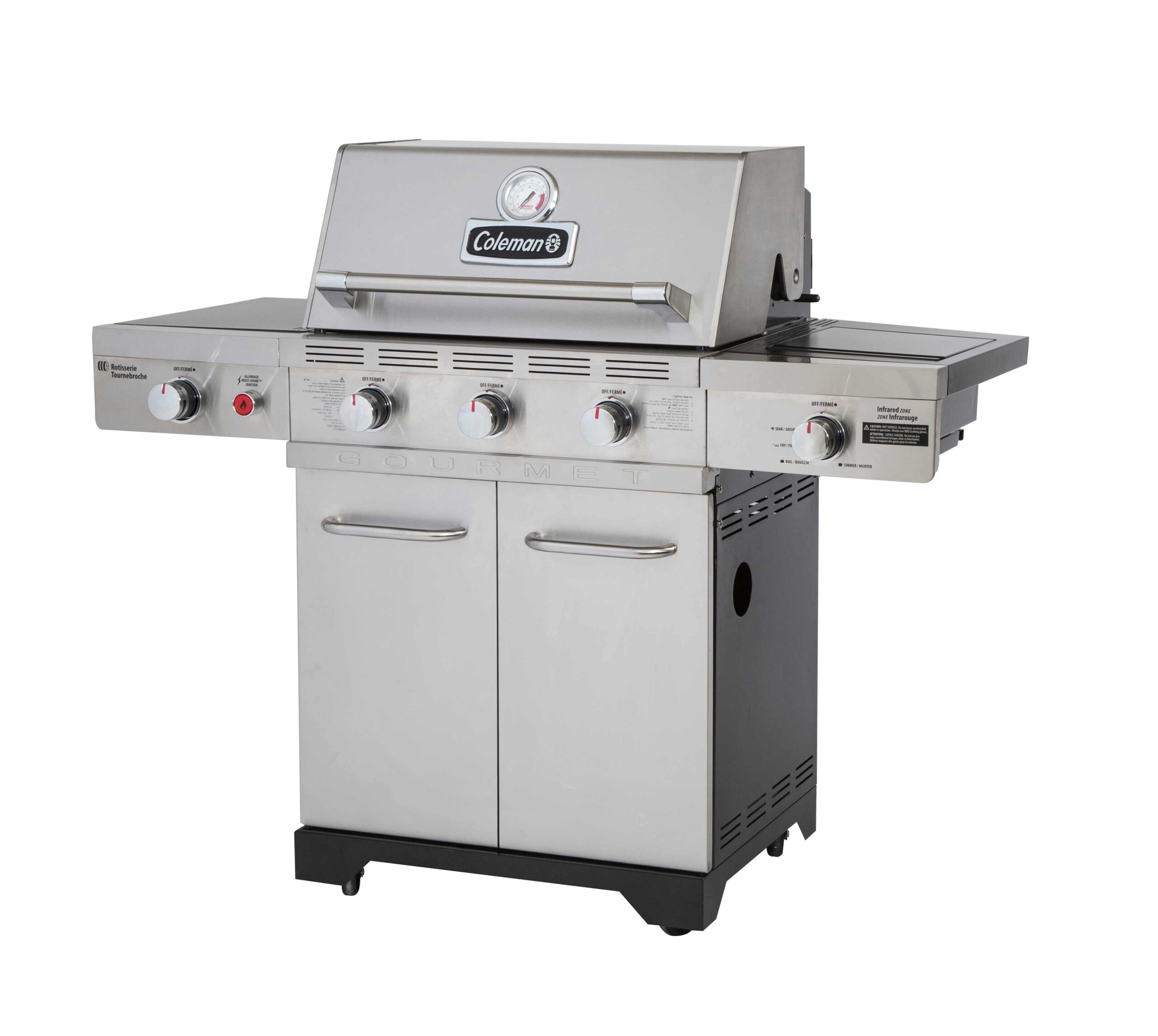 גריל גז Coleman Platinium C-850 נירוסטה | 3 מבערים + כירת צד