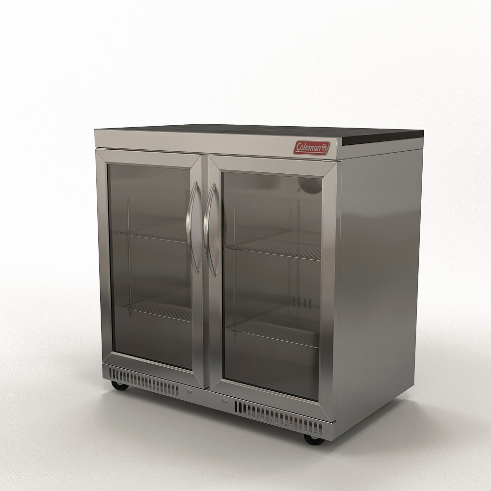 יחידת מקרר קולמן פרמיום 90 ס"מ + מקרר משקאות 226 ליטר 2 דלתות זכוכית 
