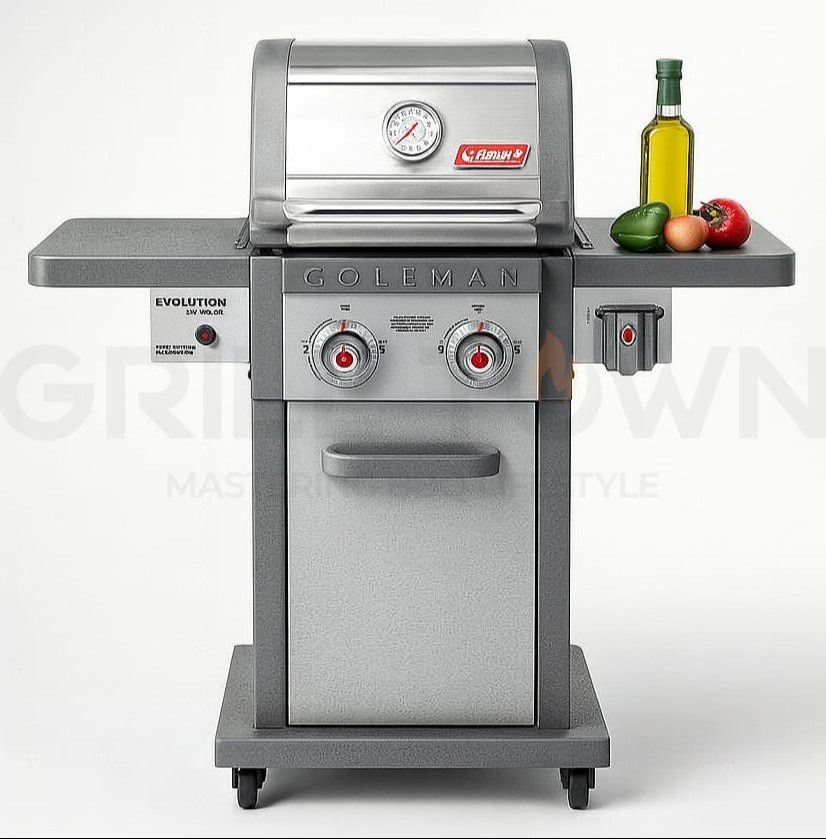 גריל גז Coleman Revolution עם 2 מבערים נירוסטה ומדפים מתקפלים