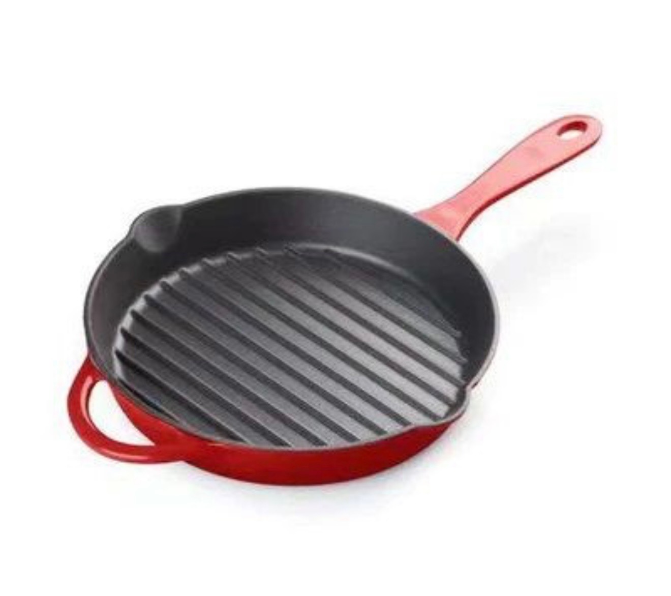 Carne – מחבת עגולה 26 ס"מ ברזל יצוק עם פסים בציפוי אמייל