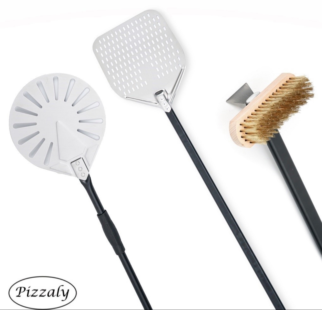 סט 3 כלים מקצועי מנירוסטה לטאבון פיצה Pizzaly