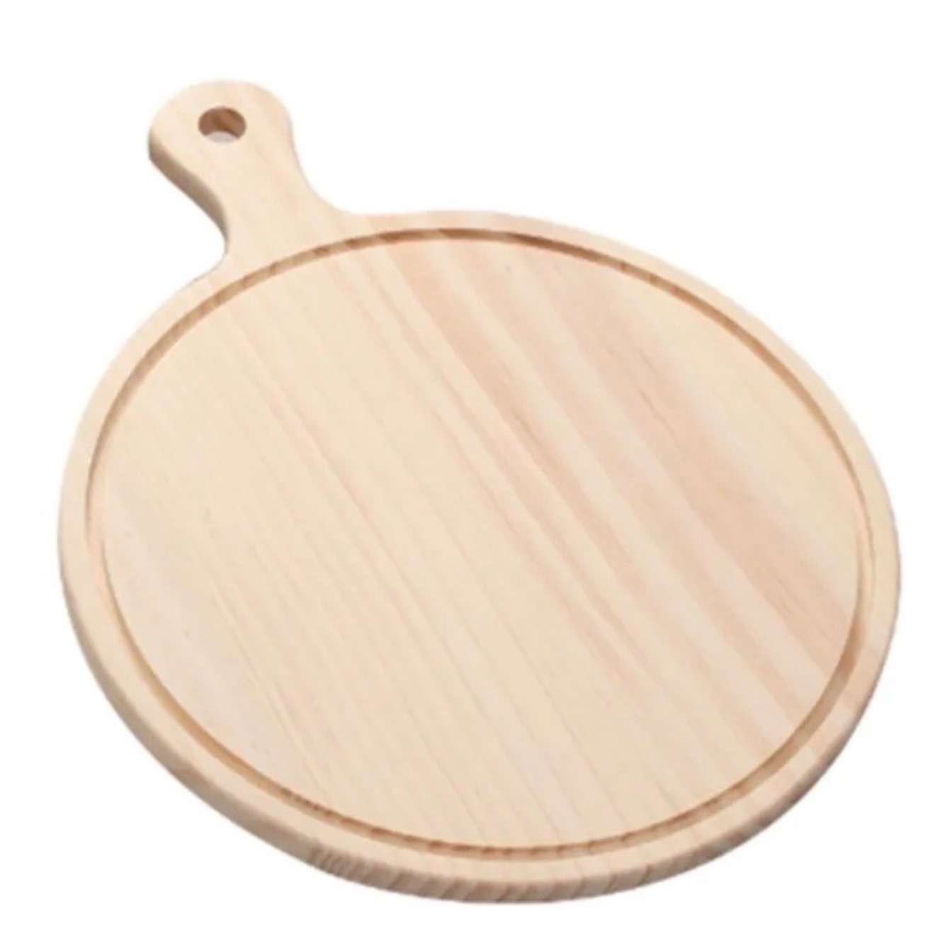 מגש עץ עגול איכותי עם ידית להגשת והחיתוך פיצה 230X350 pizzaly