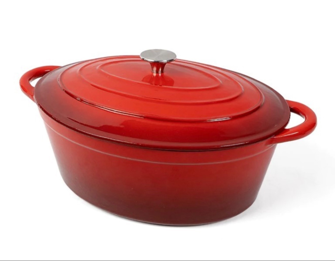 סיר אובלי 7 ליטר ברזל יצוק מצופה אמייל – כלי איכותי לטאבון ולמטבח