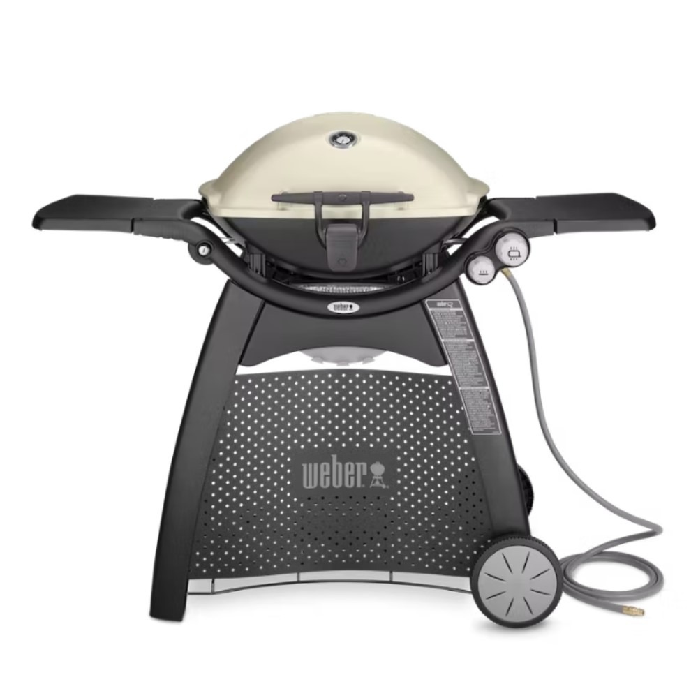 גריל גז Weber Q3200 Titanium — 2 מבערים, עגלת עמידה ומכסה טיטניום
